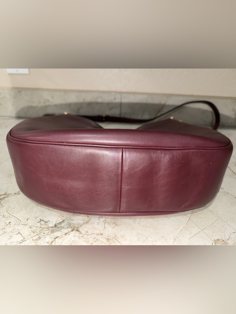 Coach Nomad Burgundy Leather Hobo with Gold Hardware - Picture 10 of 15